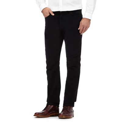 Big and tall navy moleskin tailored fit trousers